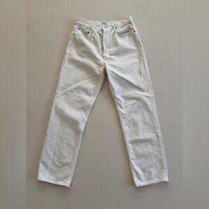 Agolde Women’s White Straight Jeans
